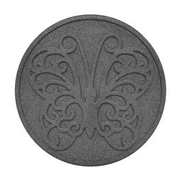 Tierra Verde - TierraVerde 4 Pack 18" x 18" Butterfly Round Decorative Stepping Stones, Grey - Gray