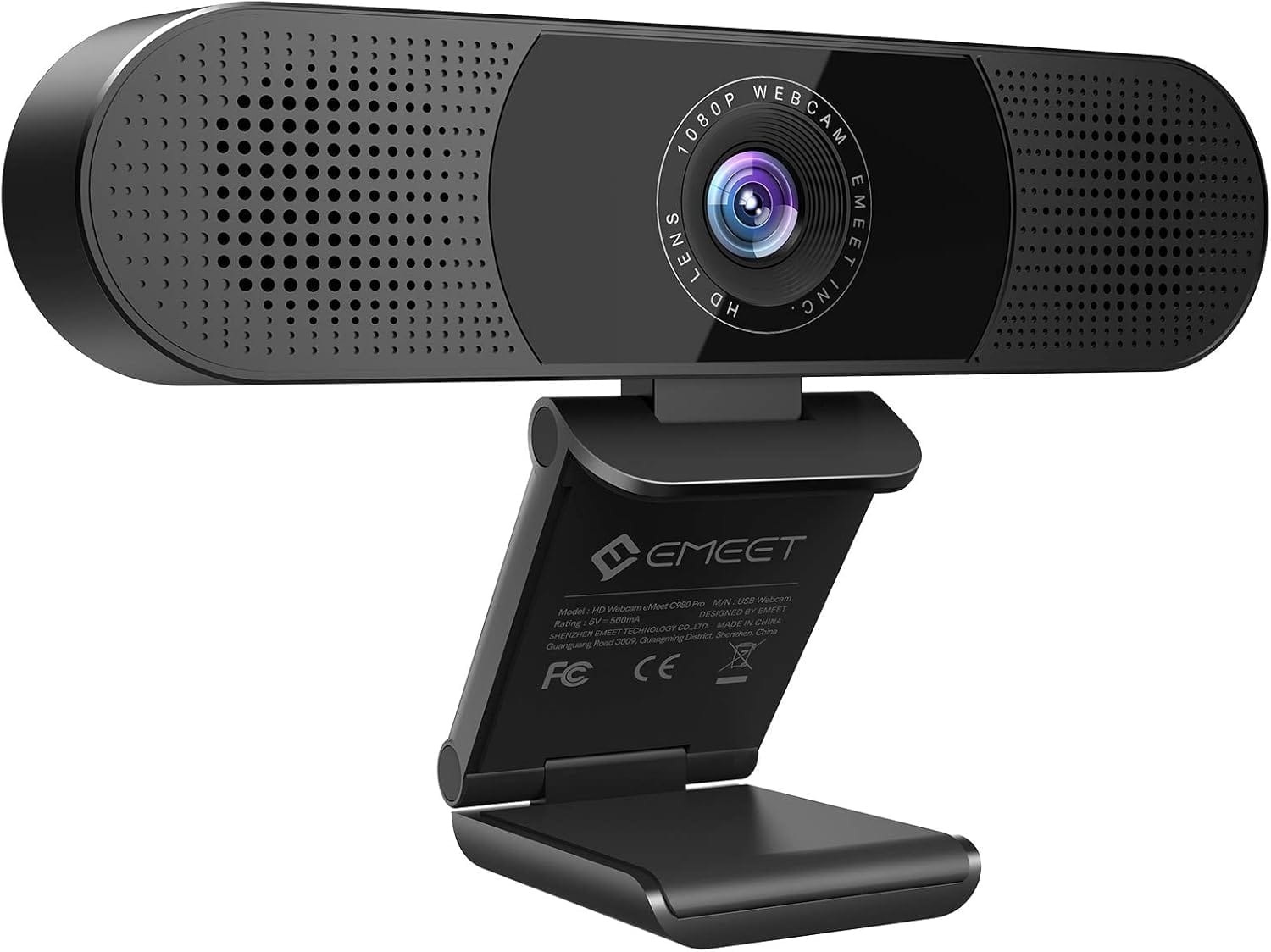 EMEET - C980 PRO 3-in-1 1080P Webcam with Microphone and Speaker, 60°-98° FOV