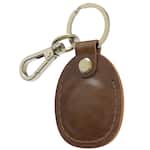 Vena - For Apple AirTag Holder, AirTag Keychain Genuine Leather, AirTag Case Cover For Pet Dog Cat Collar Luggage - Brown