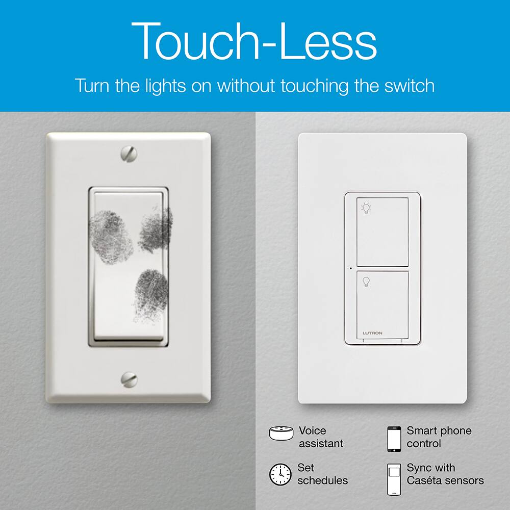 Touch-Less: Turn the lights on without touching the switch.
LUTPII: Voice assistant, Smart phone control, Set schedules, Sync with Casta sensors.