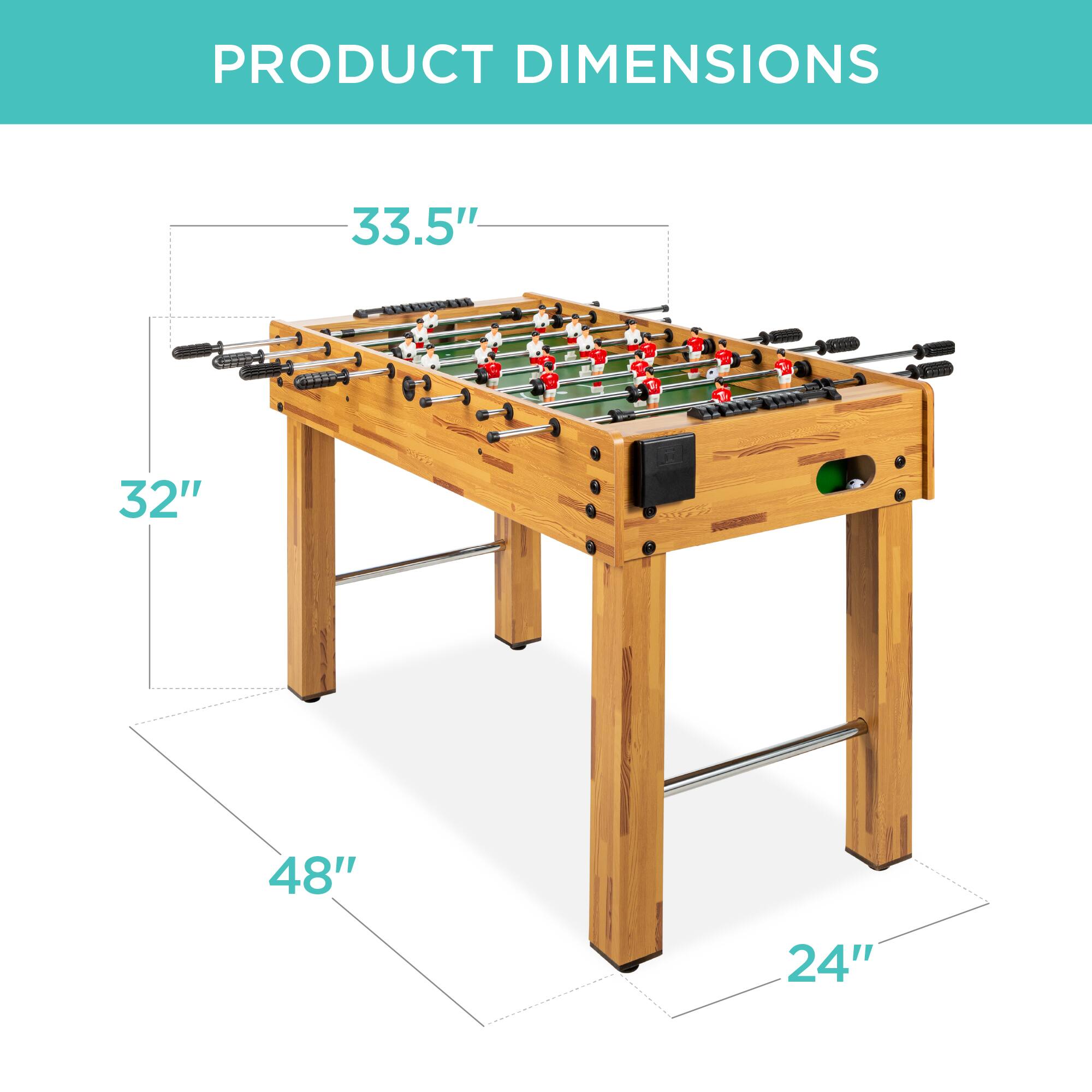The product dimensions are 33.5", 32", 48", and 24".