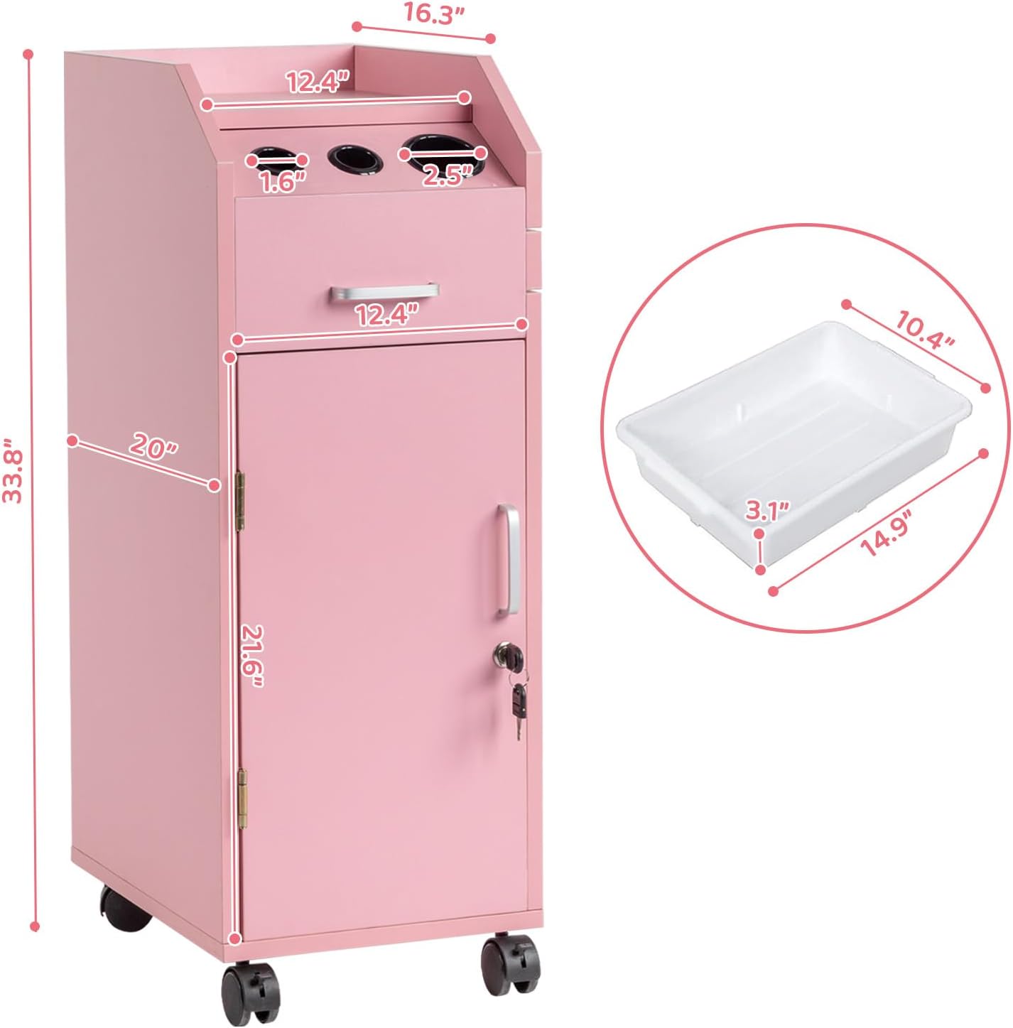 16.3"  
12.4"  
1.6"  
2.5"  
12.4"  
10.4"  
33.8"  
20"  
21.6"  
3.1"  
14.9"