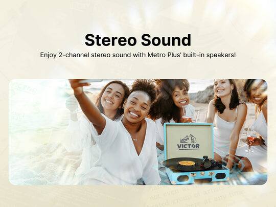 Stereo Sound  
Enjoy 2-channel stereo sound with Metro Plus' built-in speakers!  

ACTOR VICTOR