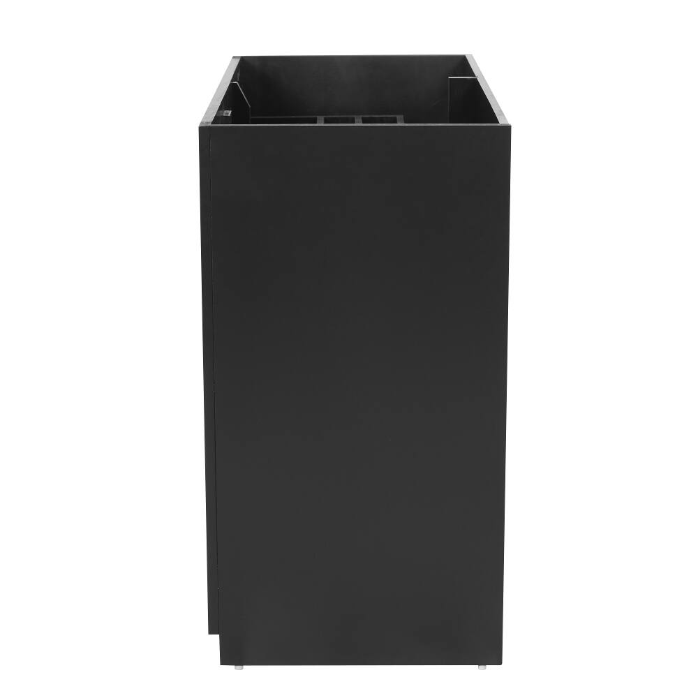 Alt View 1. Loheer - Loheer 36 inch Bathroom Vanity Solid Wood Frame Freestanding Cabinet with 3 Drawers Black - Black.