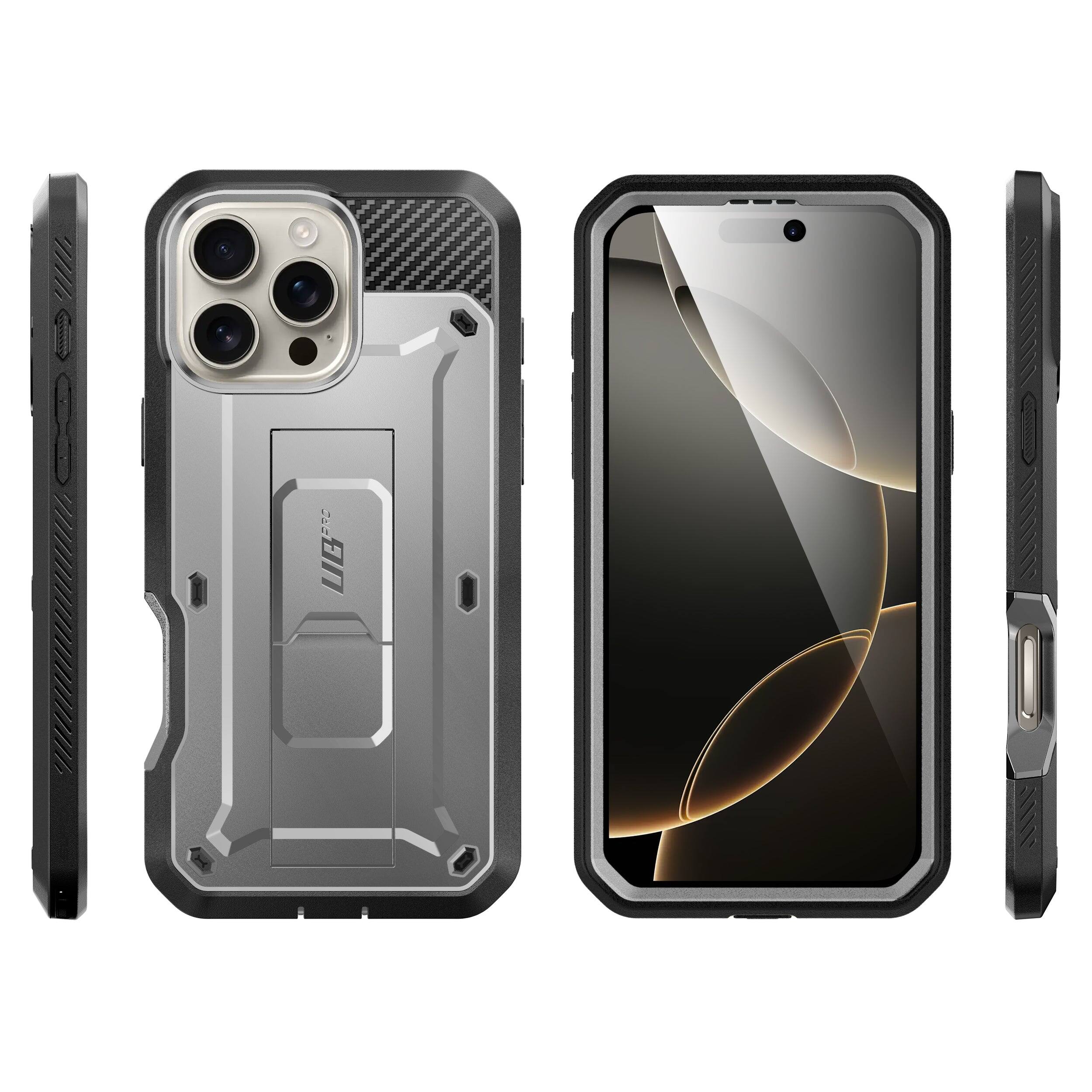 Alt View 7. SUPCASE - iPhone 16 Pro 6.3 inch Unicorn Beetle Pro Rugged Case - Titan Gray.