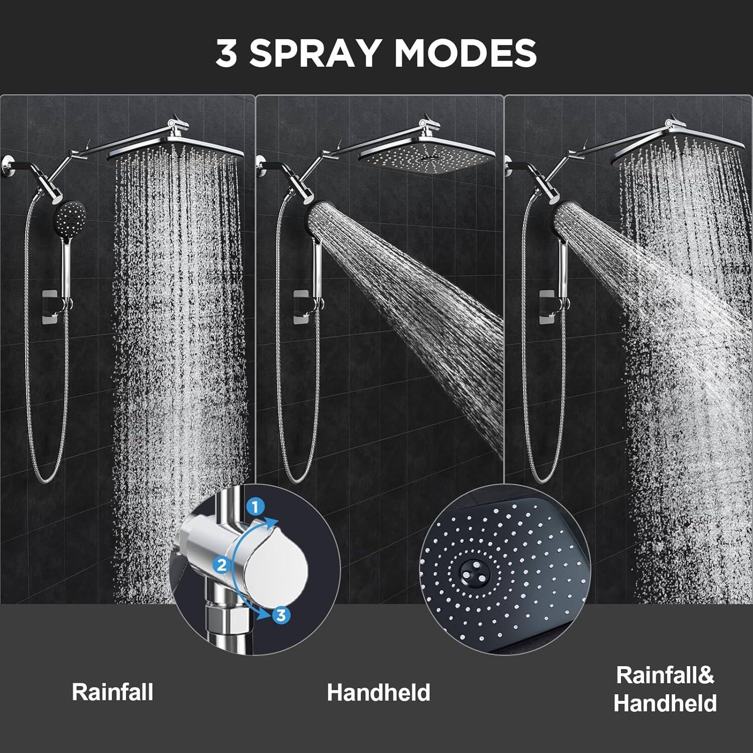 3 SPRAY MODES

1. Rainfall
2. Handheld
3. Rainfall & Handheld