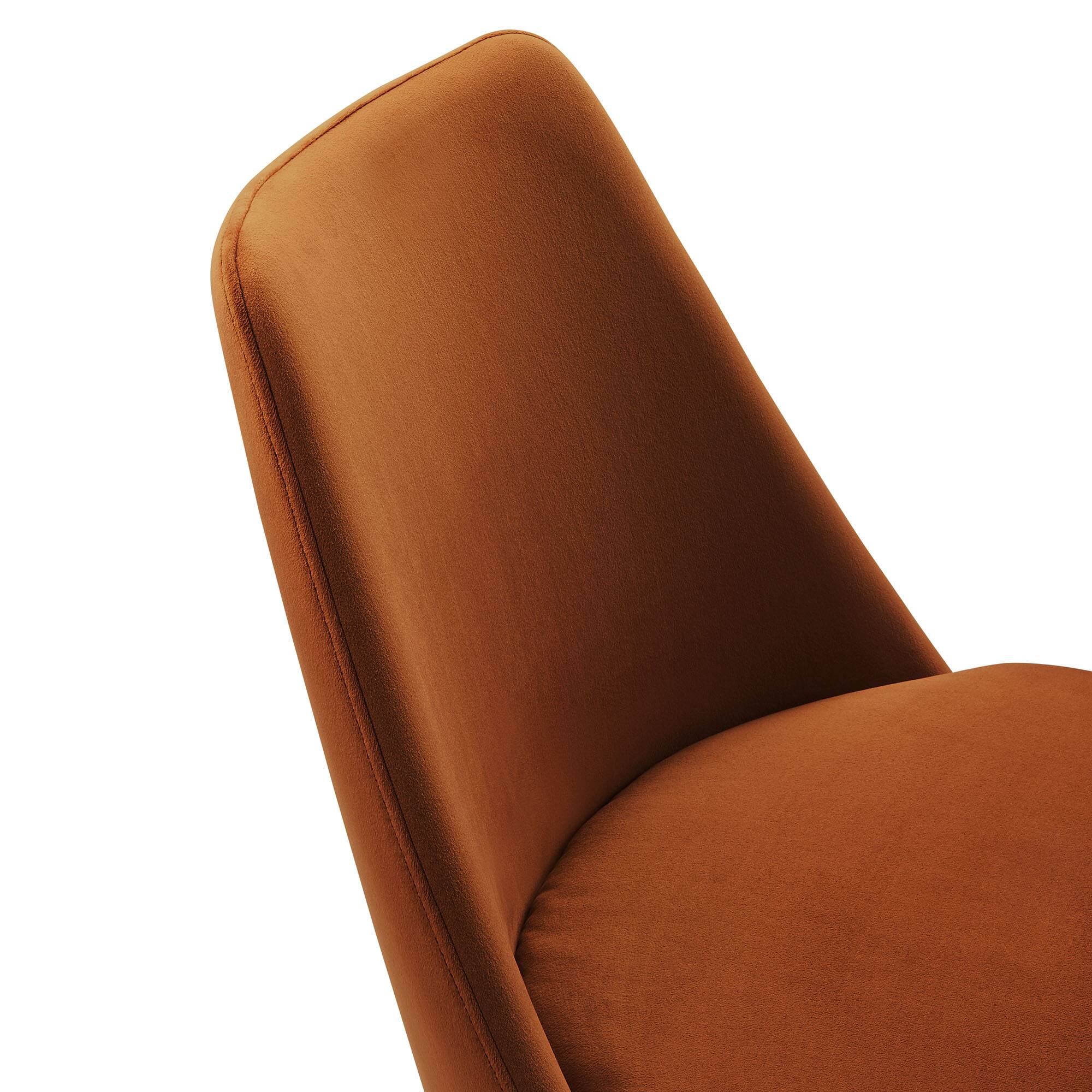 Alt View 3. Modway - Lippa Swivel Dining Performance Velvet Side Chair by Modway - Brown.
