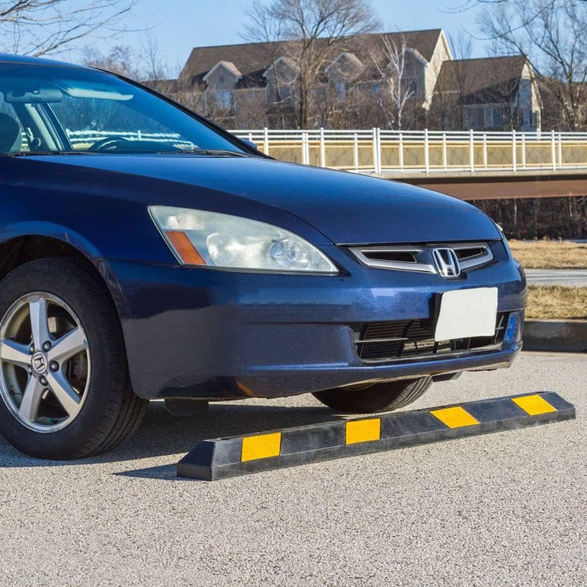Alt View 2. Guardian - Guardian Parking Stop, 6 Foot Long Rubber Curb with Mounting Holes, Black/Yellow.