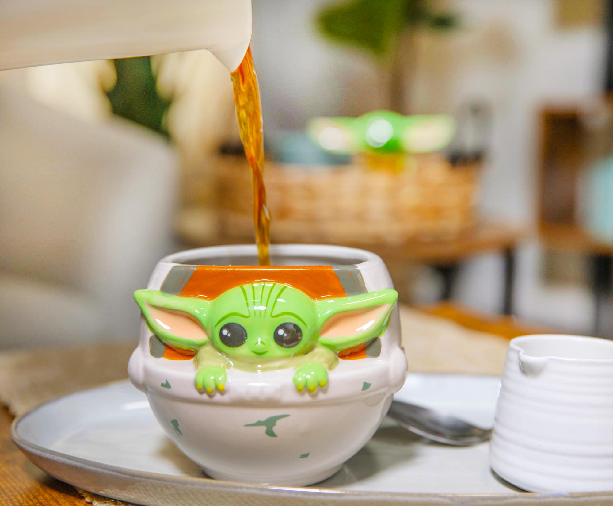 Alt View 4. Silver Buffalo - Star Wars: The Mandalorian The Child Sculpted Ceramic Mug | Holds 20 Ounces - Green.