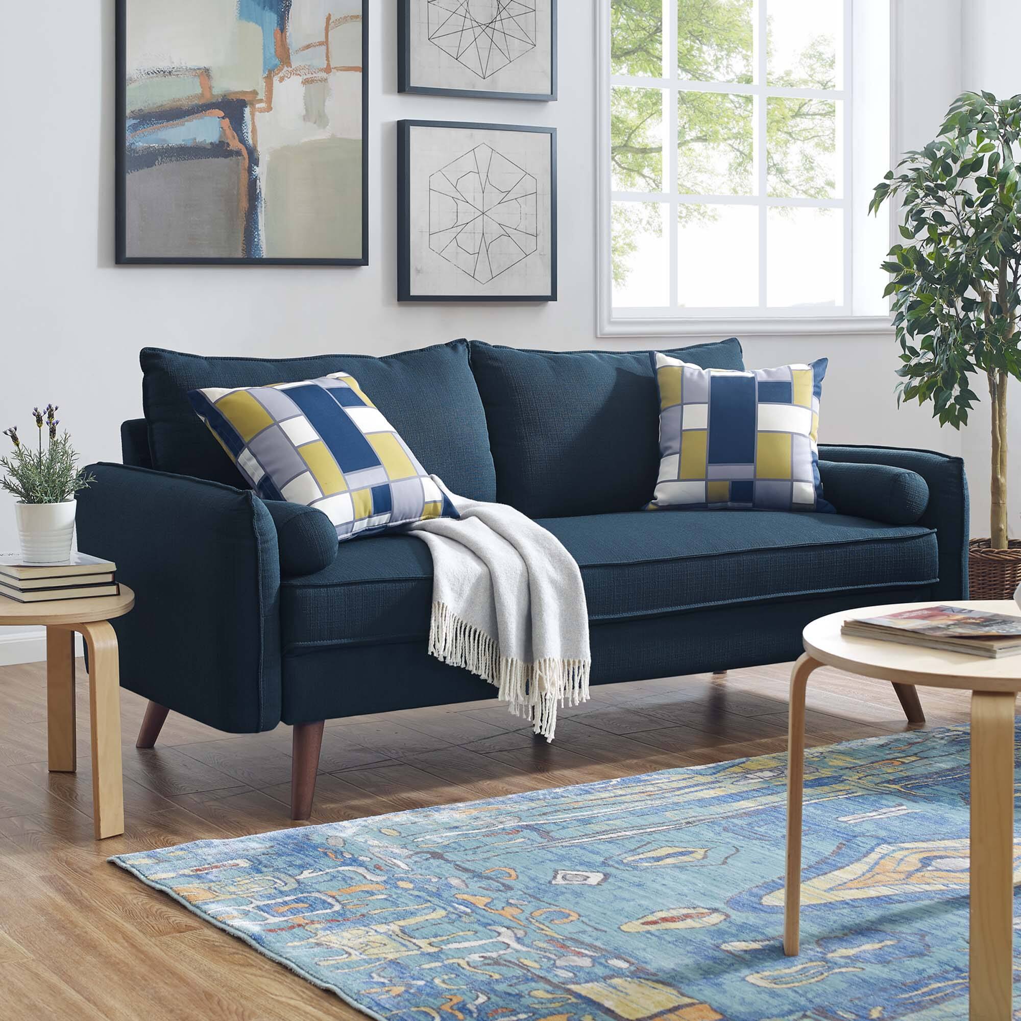 Alt View 1. Modway - Revive Upholstered Fabric Sofa by Modway - Blue.