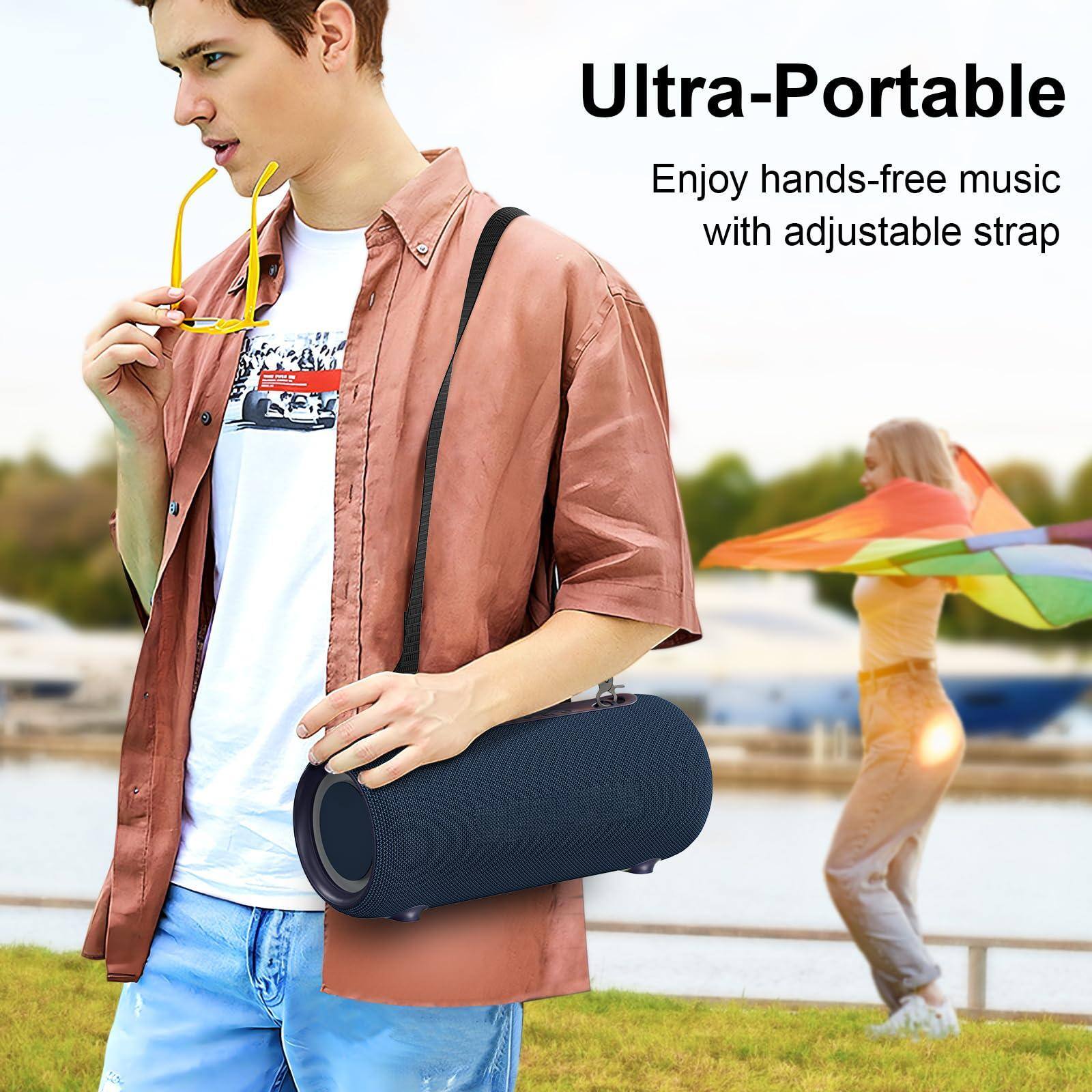 Ultra-Portable  
Enjoy hands-free music with adjustable strap