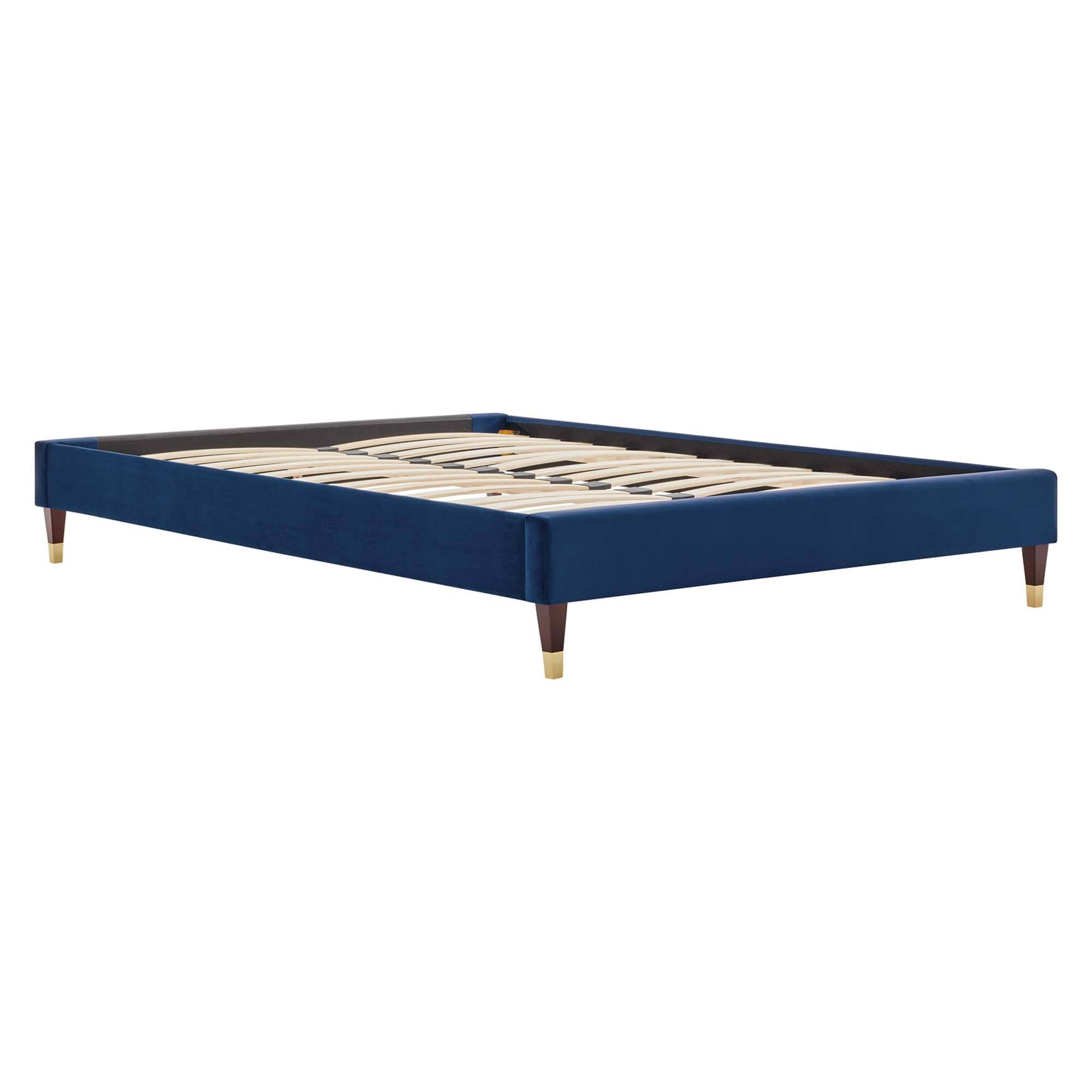 Left. Modway - Billie Wood Full Platform Bed Frame - Black.