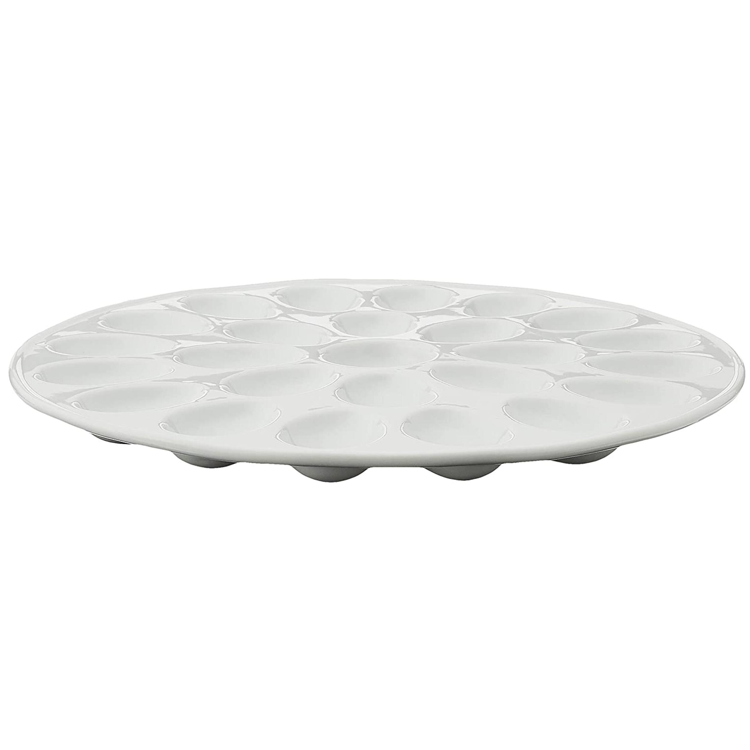 Alt View 1. Our Table - Our Table Simply White 13 Inch Egg Serving Platter - White.
