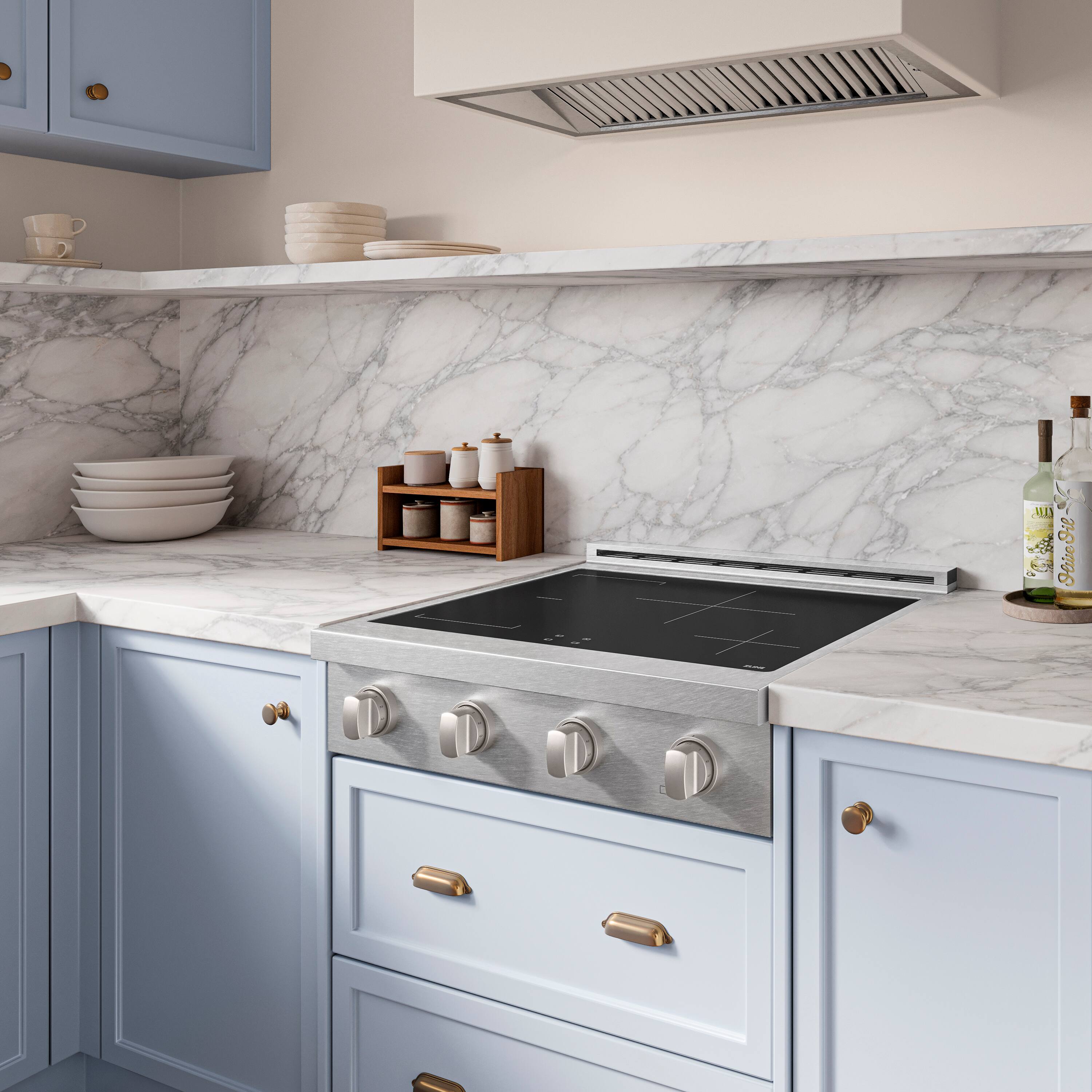 Alt View 5. ZLINE - 30 in. Paramount Built-in Electric Induction Rangetop with 4 Element Cooktop in Satin Stainless Steel - Stainless Steel.