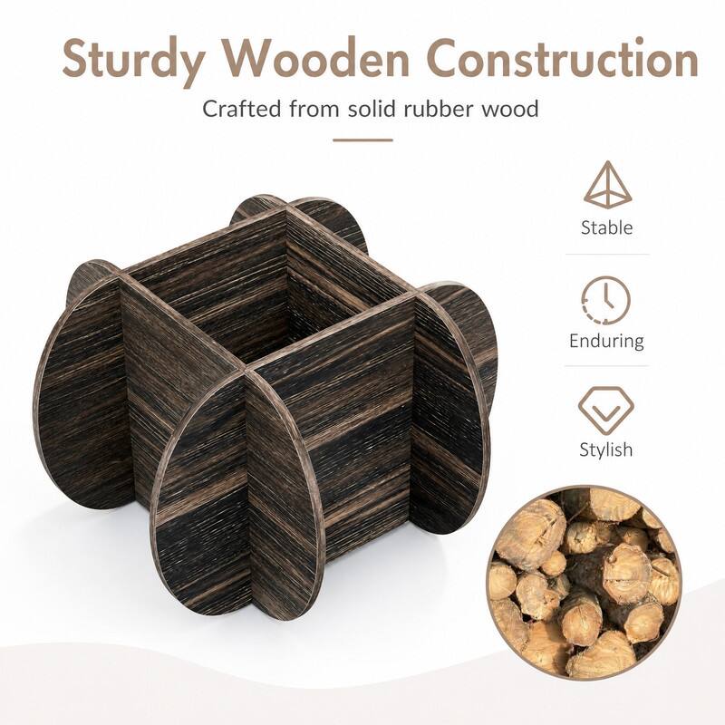 Sturdy Wooden Construction  
Crafted from solid rubber wood

- Stable
- Enduring
- Stylish