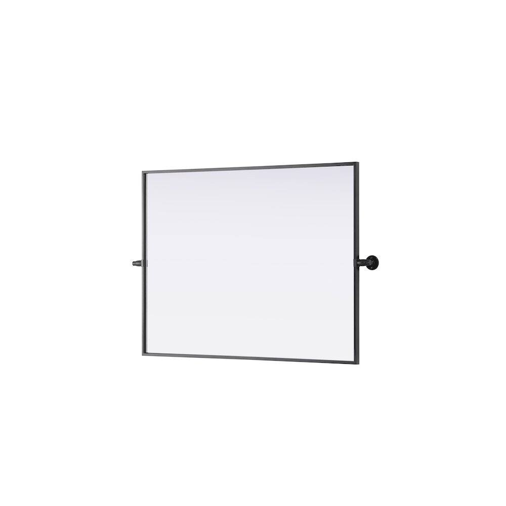 Alt View 1. Elegant Kitchen and Bath - Amoura 27X36 Pivot Mirror In Black - Black.