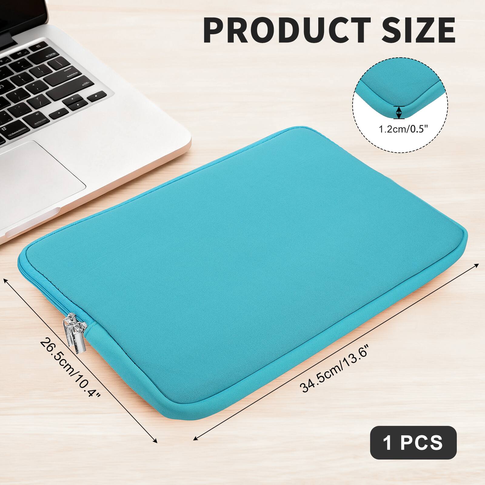 PRODUCT SIZE

1.2cm/0.5"  
26.5cm/10.4"  
34.5cm/13.6"  

1 PCS