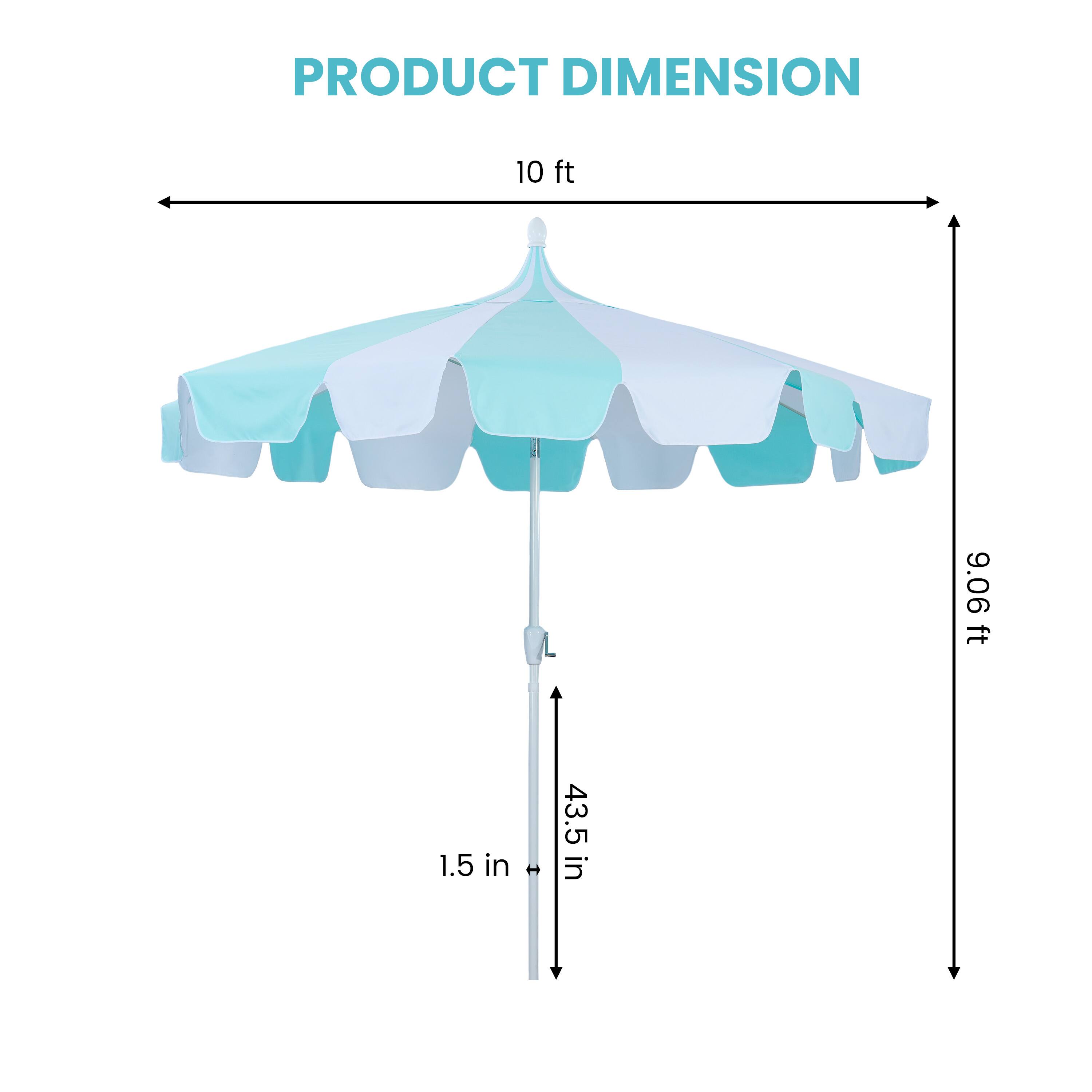 PRODUCT DIMENSION  
10 ft x 9.06 ft  
1.5 in + 43.5 in