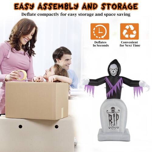 EASY ASSEMBLY AND STORAGE  
Deflate compactly for easy storage and space saving  
Deflates In Seconds  
Convenient for Next Time  
RIP
