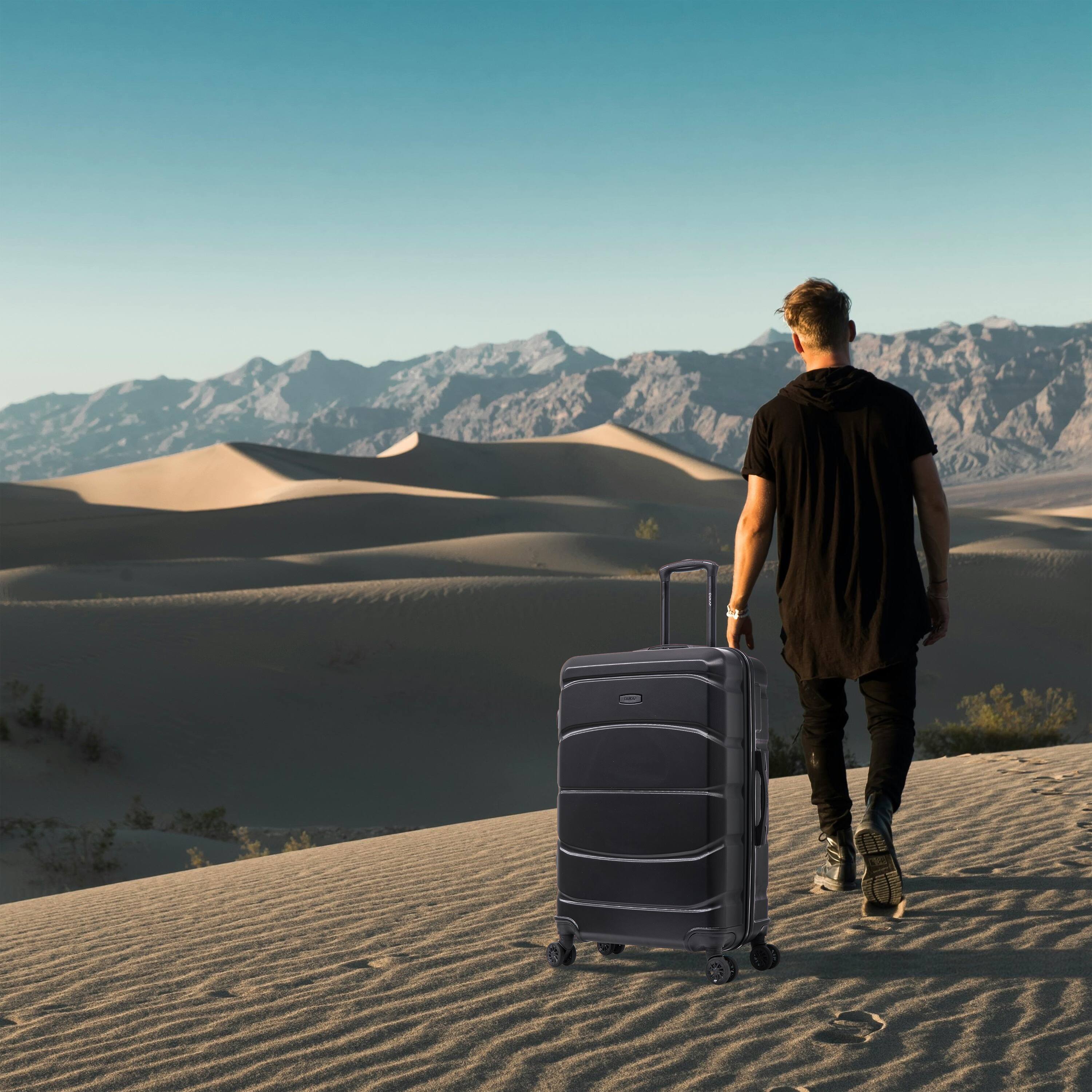 Back. DUKAP - Sense Lightweight Hardside Spinner Luggage 28" - BLACK.