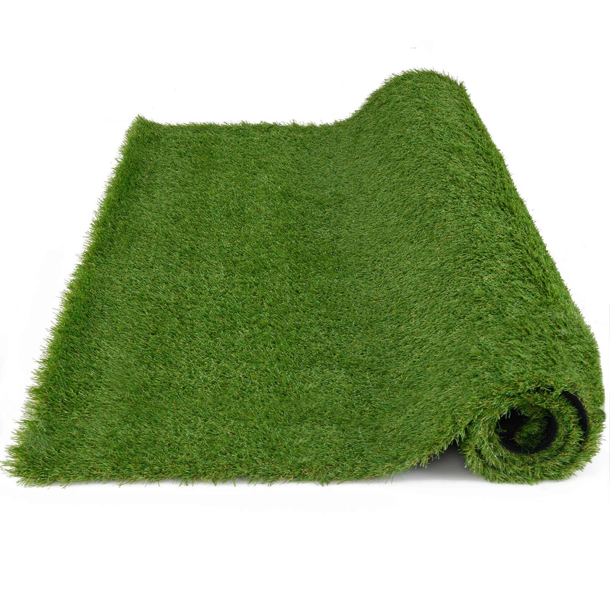 Alt View 9. Costway - Costway 6 x 10 FT Artificial Grass Turf with Drainage Holes Nonslip Bottom 60 OZ Heavy - Green.