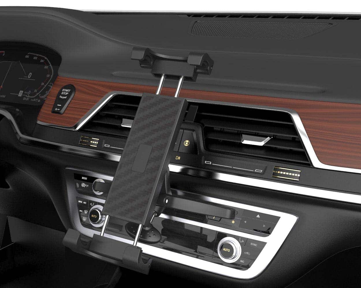 TECH SAFARI - Car Tablet Mount Cd Slot Holder For 4 7 12 9 Ipad Phone 360 Rotation Universal Truck Player Pro 12 9 Air - Default