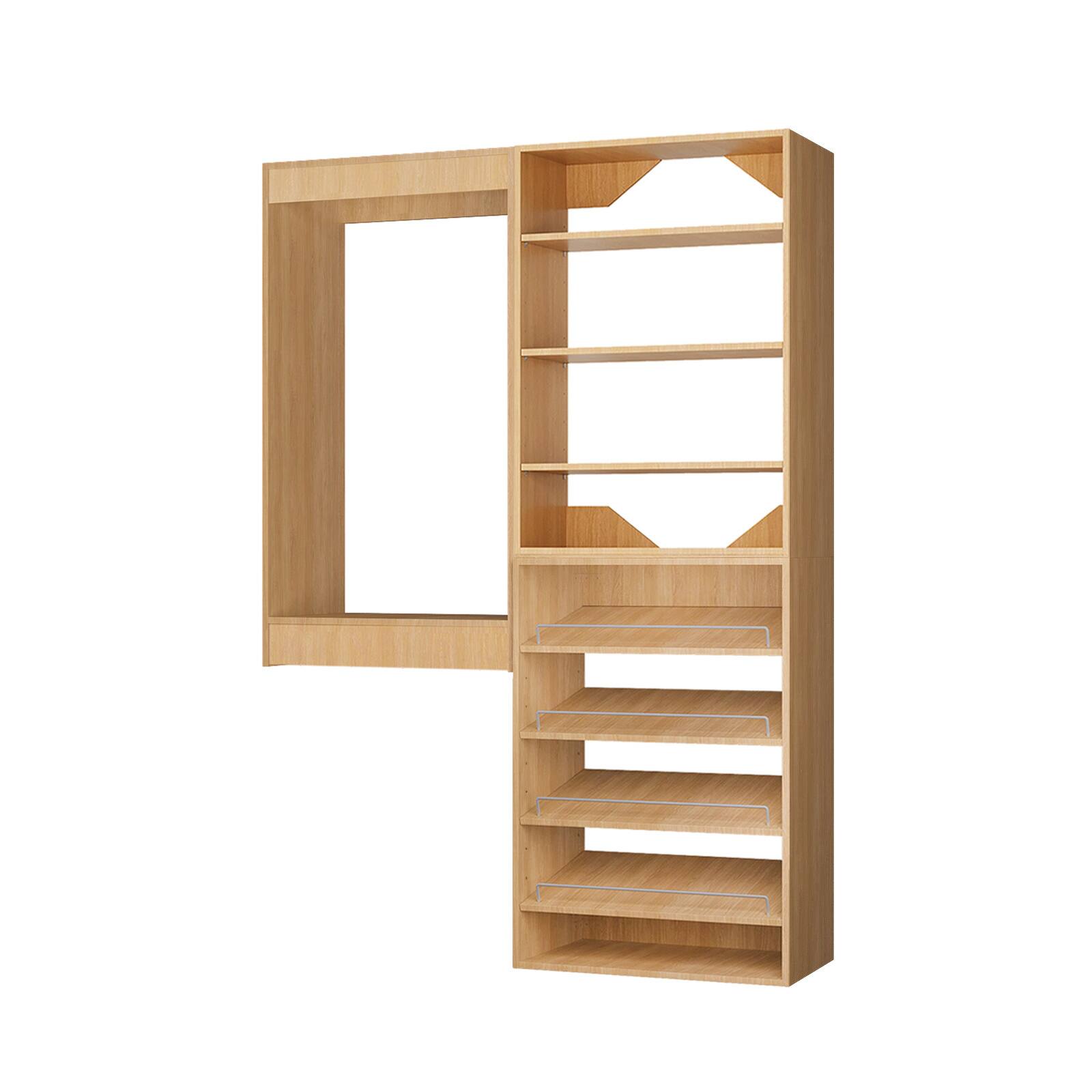 Alt View 3. Roomtec - Roomtec 46 in Wood Modular Closet System Unit-Customizable Wall Mounted Walk-In Closets for Bedroom or Walk-in Closet - Wood.