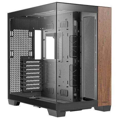 Angle. Antec - Antec C8 Wood, Dual-chamber, Type-C, 360mm Radiator, Seamless TG Panels, RTX 40 compatible Full-Tower Case - Wood.