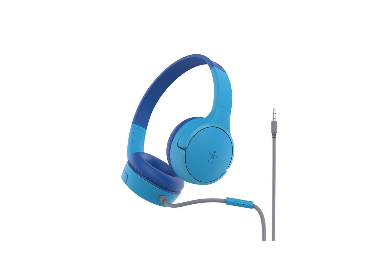 Alt View 1. Belkin - Belkin SoundForm Mini Blue Wired On-Ear Headphones for Kids AUD004BTBL.