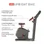 U50 UpRight Bike:

* Handlebars with heart rate grips
* Up/down easy-lift lever
* Instant, precise resistance changes
* Interchangeable Comfort ArcTM Seat
* 30 electronic resistance levels
* Oversized, commercial-grade pedals
* MATRIX