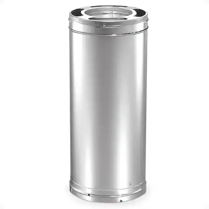 Front. DuraVent - DuraVent DuraPlus 24 x 6 Inch Galvanized Steel Triple Wall Stove Pipe, Silver.