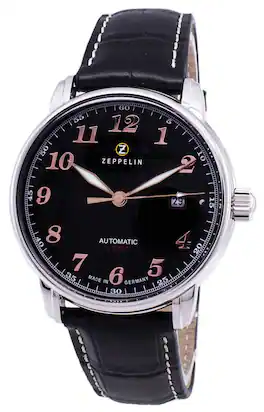 Zeppelin - Series LZ127 Graf Automatic Germany Made 7656-2 76562 Men's Watch - Black
