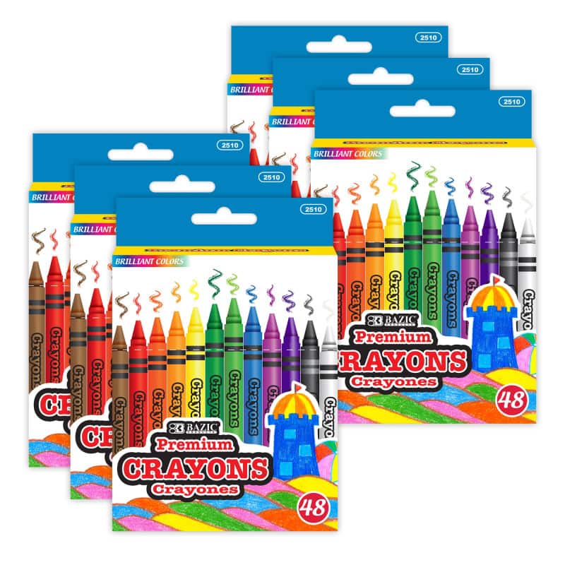 BAZIC Products - Premium Crayons, 48 Per Pack, 6 Packs price history on PriceWatchPro