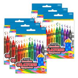 BAZIC Products - Premium Crayons, 48 Per Pack, 6 Packs