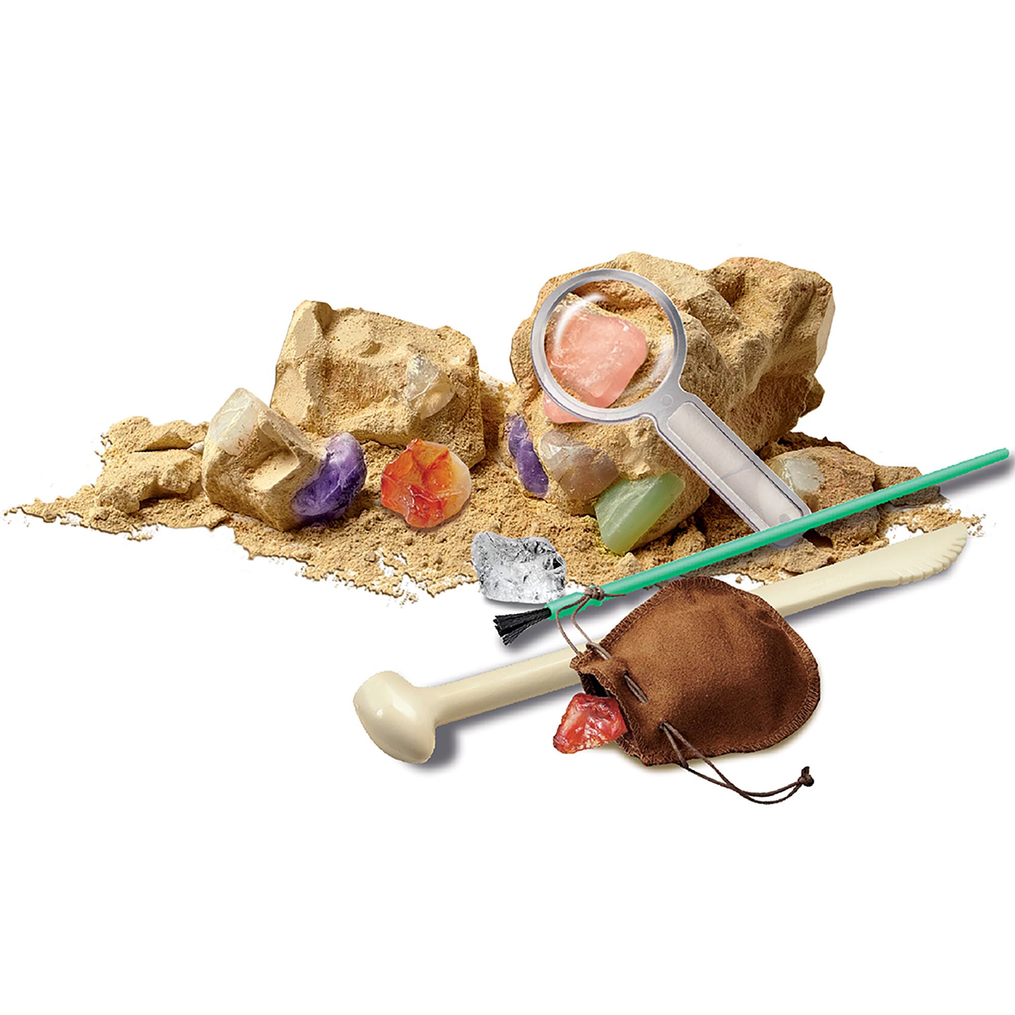 Alt View 2. 4M - Crystal Mining - Plaster Block Excavation Kit, Dig and Discover Real Crystals - Multicolor.