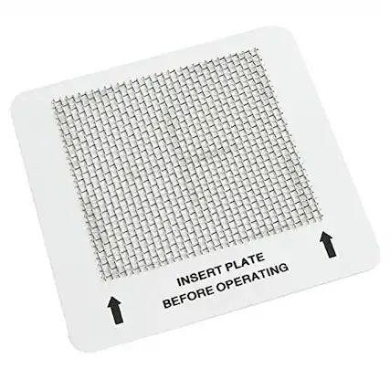 INSERT PLATE BEFORE OPERATING