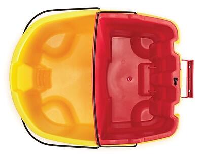 Alt View 3. RubberMaid - Rubbermaid Executive Series WaveBrake Plastic Dirty Water Bucket, 4.5-Gallon, Red (2064907) - Red.