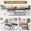 Diversified Combinations:

1. Use Together:
* A wooden coffee table with a black metal frame and a white couch.
* A black metal coffee table with a white couch.
* A wooden coffee table with a black metal frame and a white couch.
* A black metal coffee table with a white couch and a wooden coffee table.

2. Use Separately:
* A wooden coffee table with a black metal frame.
* A black metal coffee table.
* A wooden coffee table.
* A black metal frame.