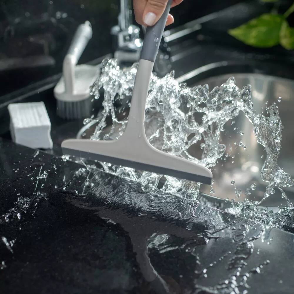 Alt View 7. OU - OU Silicone Squeegee for Windows, Shower & Glass, Lightweight Cleaner with Nonslip Handle and Hanging Loop.