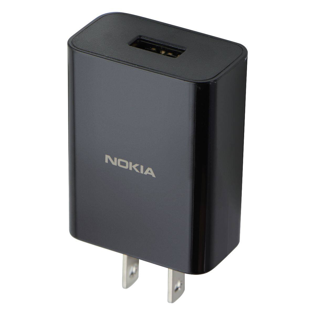 Angle. Nokia - USB-A 9V/2A Wall Charger (1-CHUSQ302-097) - Black.