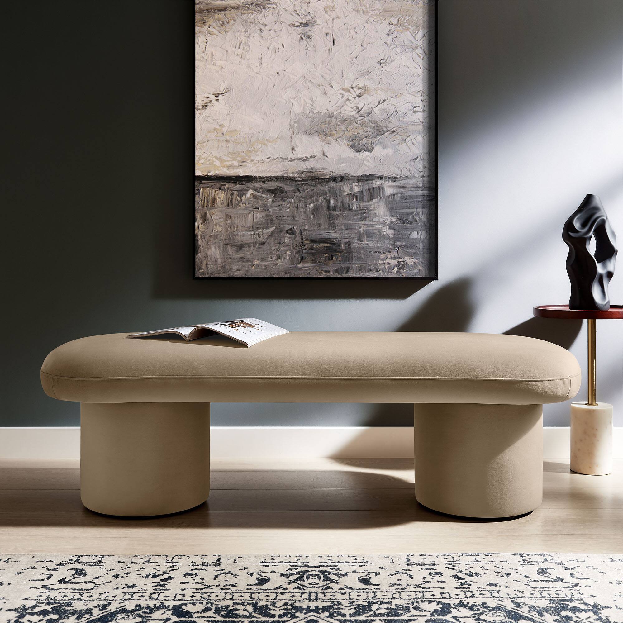 Alt View 5. Modway - Orla Performance Velvet Bench by Modway - Brown.