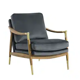 Langford Performance Velvet Accent Armchair by Modway - Brown