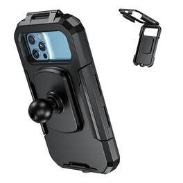 PO3TICJUNKI3 - Ip66 Waterproof Bike Phone Holder With 1 Ball Head Suitable For Ram B Size Components Socket Arms Fits 3 5 - L