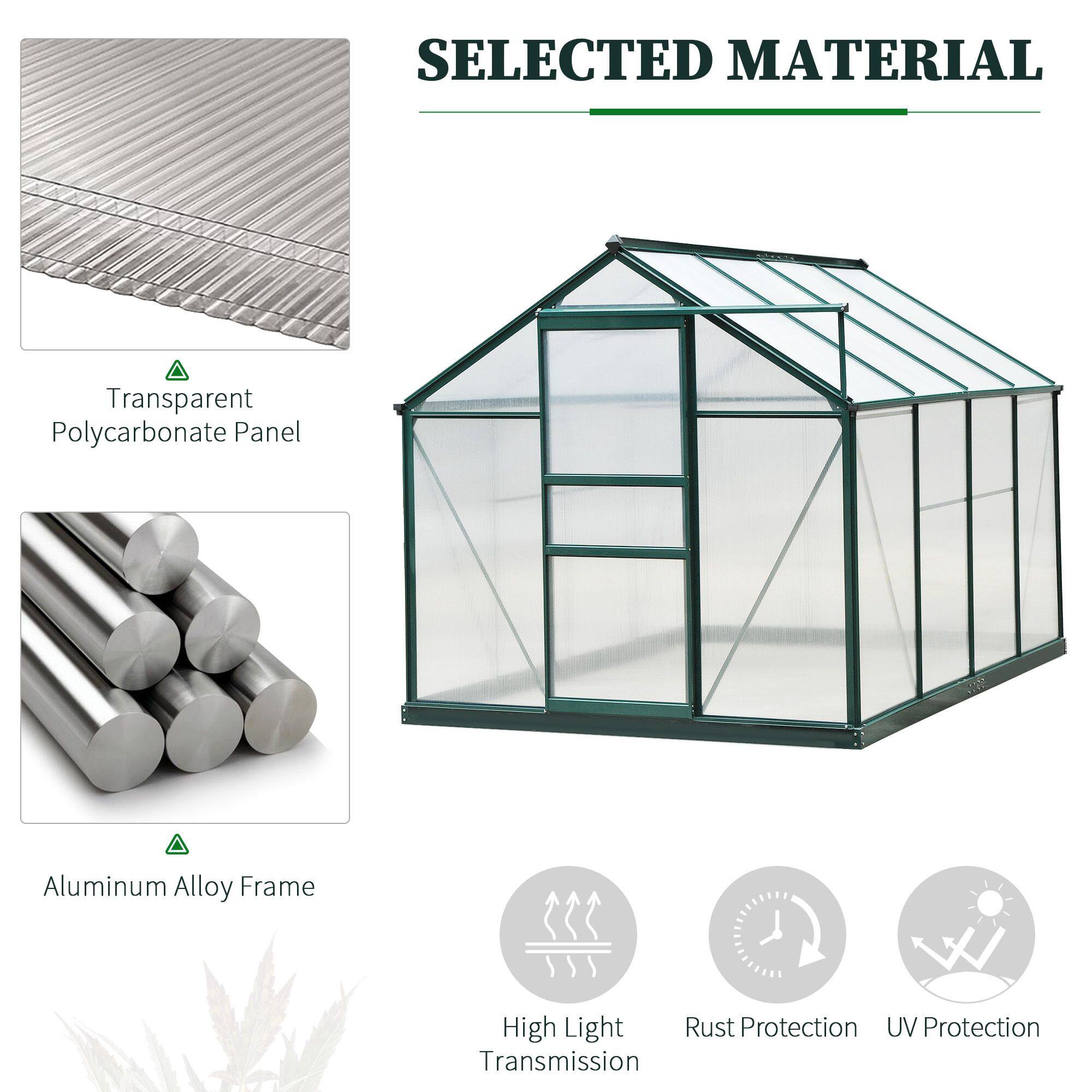 SELECTED MATERIAL
Transparent Polycarbonate Panel
Aluminum Alloy Frame
High Light Transmission
Rust Protection
UV Protection
