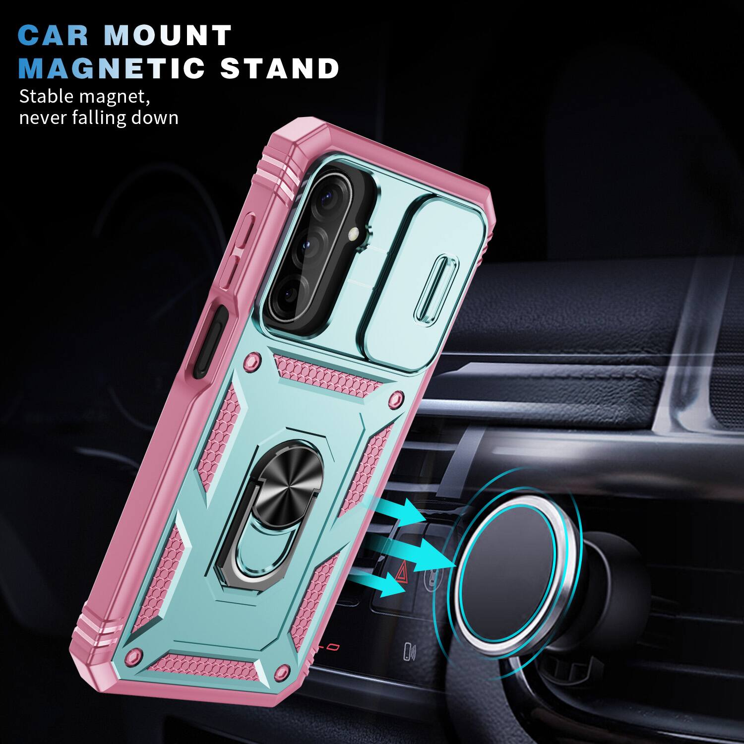 CAR MOUNT MAGNETIC STAND  
Stable magnet, never falling down
