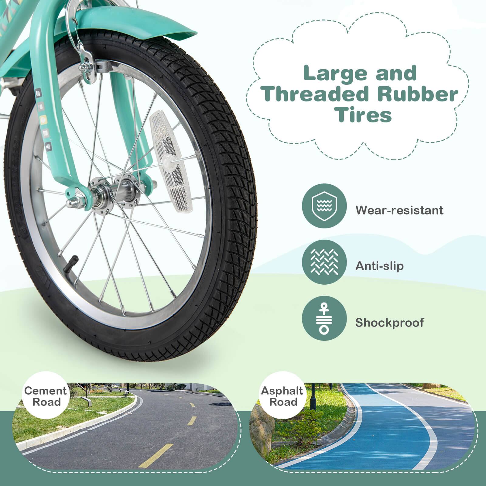 Large and Threaded Rubber Tires

- Wear-resistant
- Anti-slip
- Shockproof

Cement Road

Asphalt Road