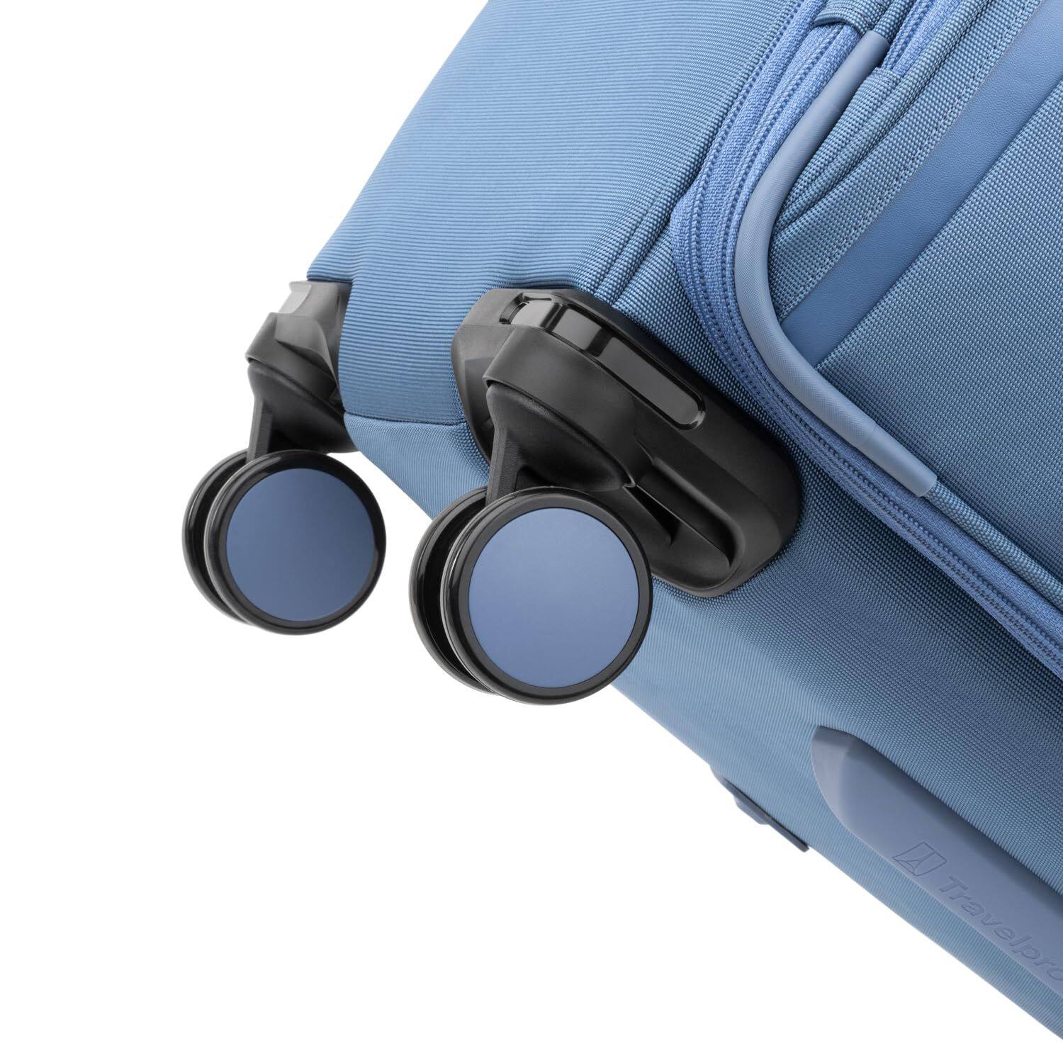 Alt View 3. Travelpro - Travelpro Versapack + Lightweight Softside Expandable 29" Checked Spinner - Elemental Blue.