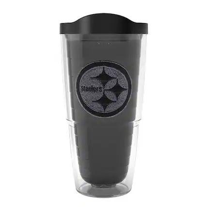 Front. Tervis - Pittsburgh Steelers 24oz. Blackout Classic Tumbler - Multicolor.