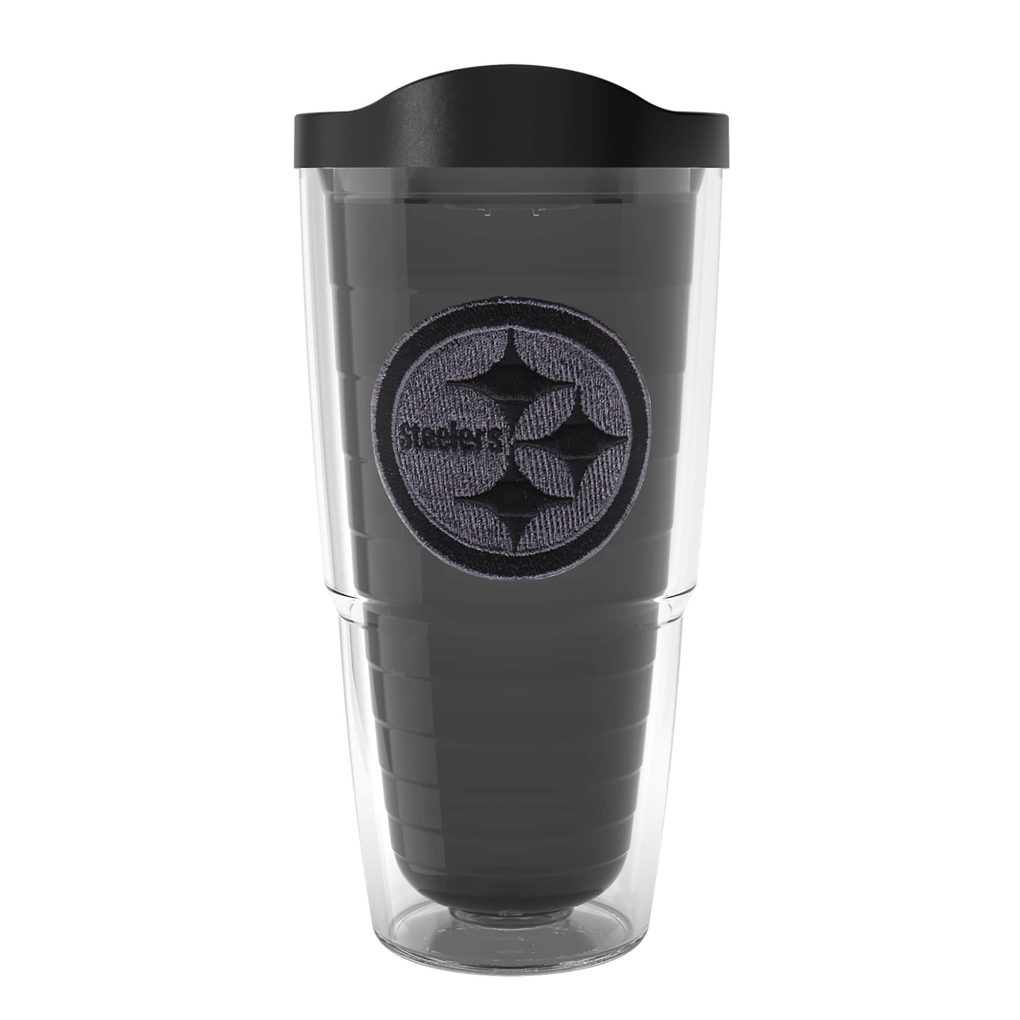 Front. Tervis - Pittsburgh Steelers 24oz. Blackout Classic Tumbler - Multicolor.