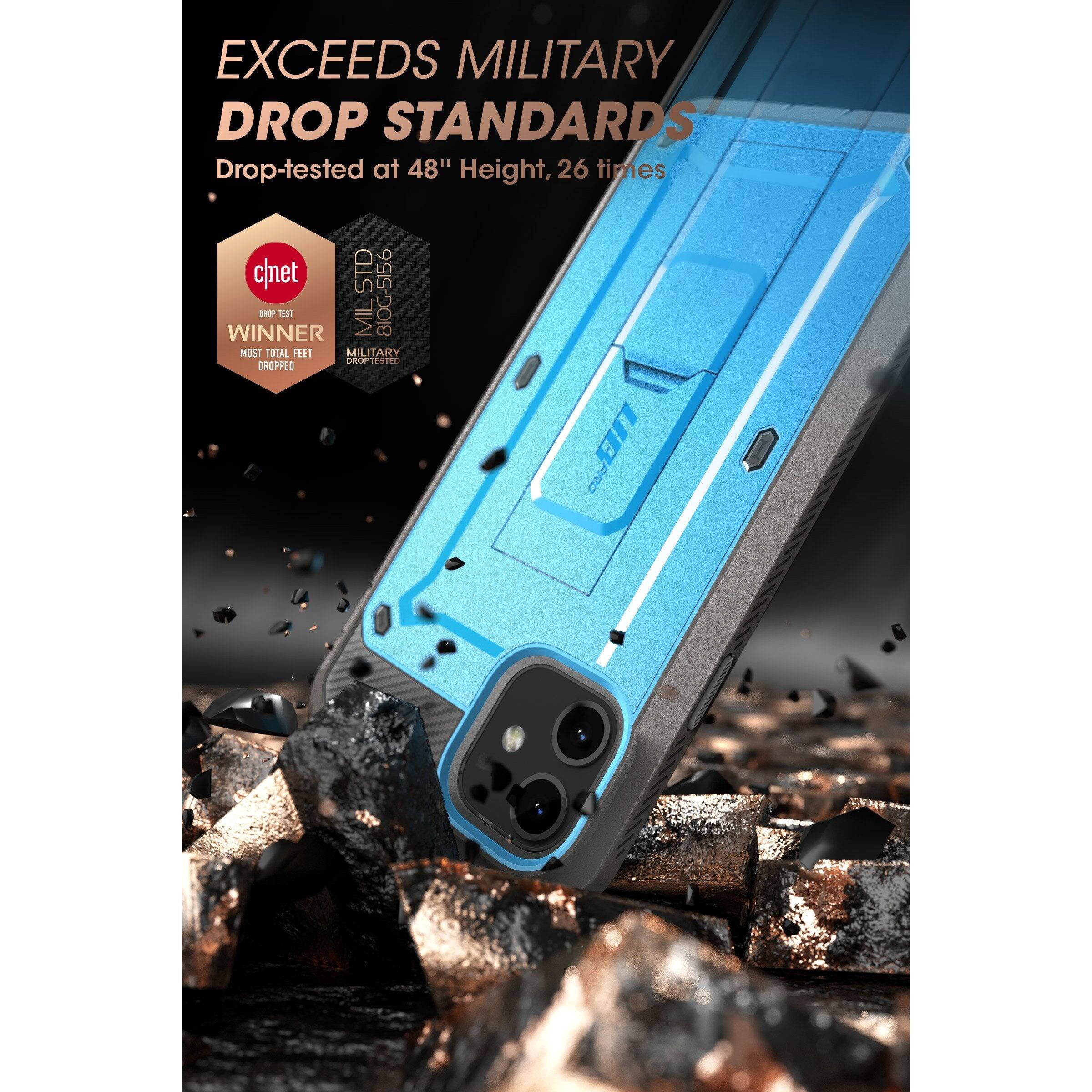 EXCEEDS MILITARY DROP STANDARDS  
Drop-tested at 48" Height, 26 times  

c|net  
DROP TEST  
WINNER  
MOST TOTAL FEET DROPPED  

MILITARY  
DROP TESTED  
ML STD 810G-516  

MILITARY  
DROP TESTED